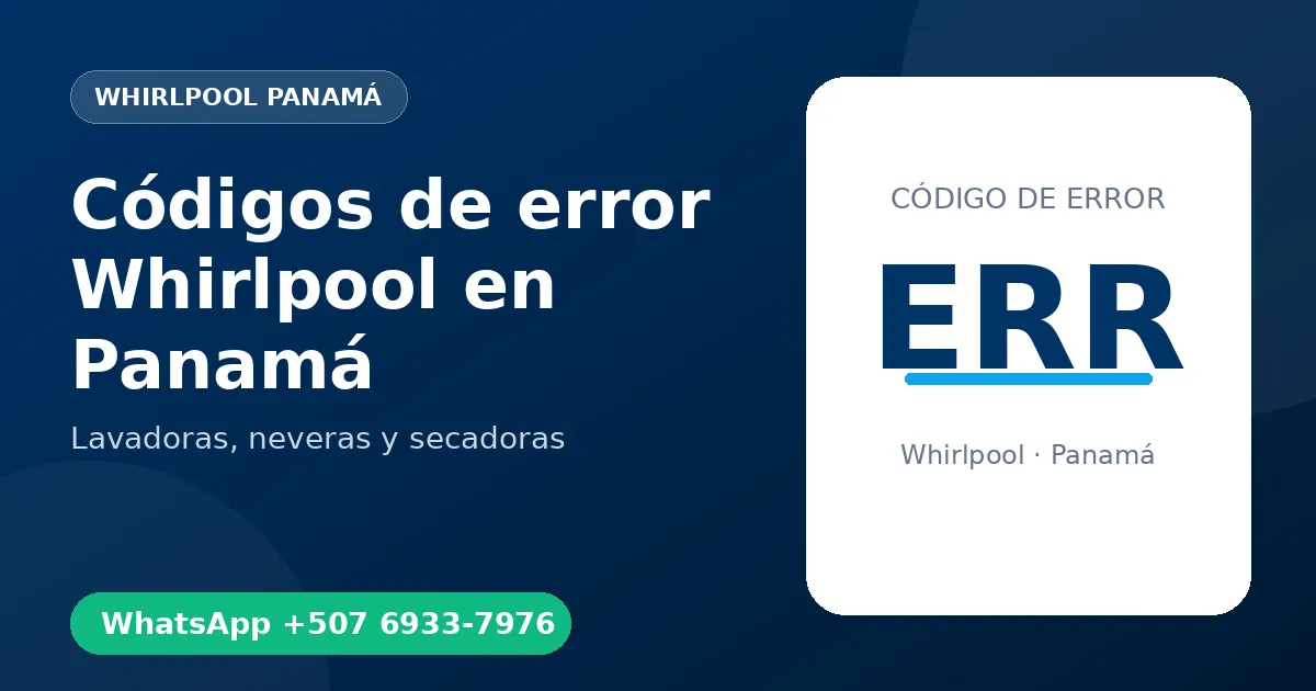 Códigos de error Whirlpool
