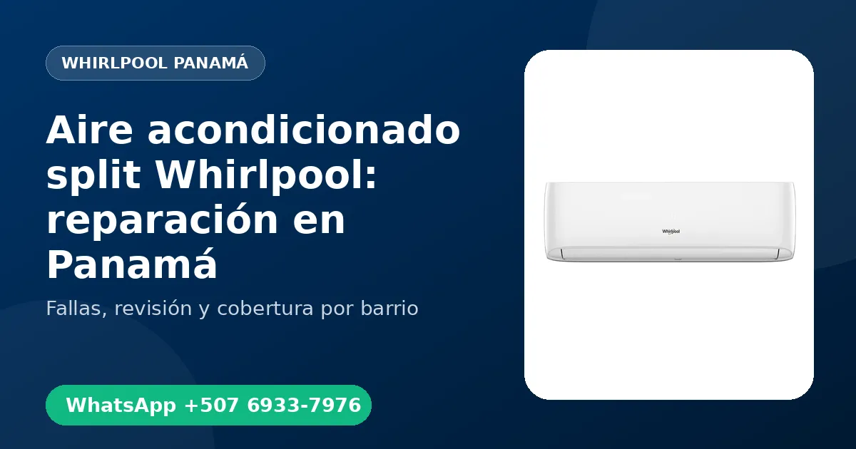 Aire acondicionado split Whirlpool en Punta Pacífica